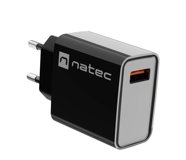 NATEC RIBERA 1X USB-A 18W CZARNA NUC-2058 - 1480398 - zdjęcie